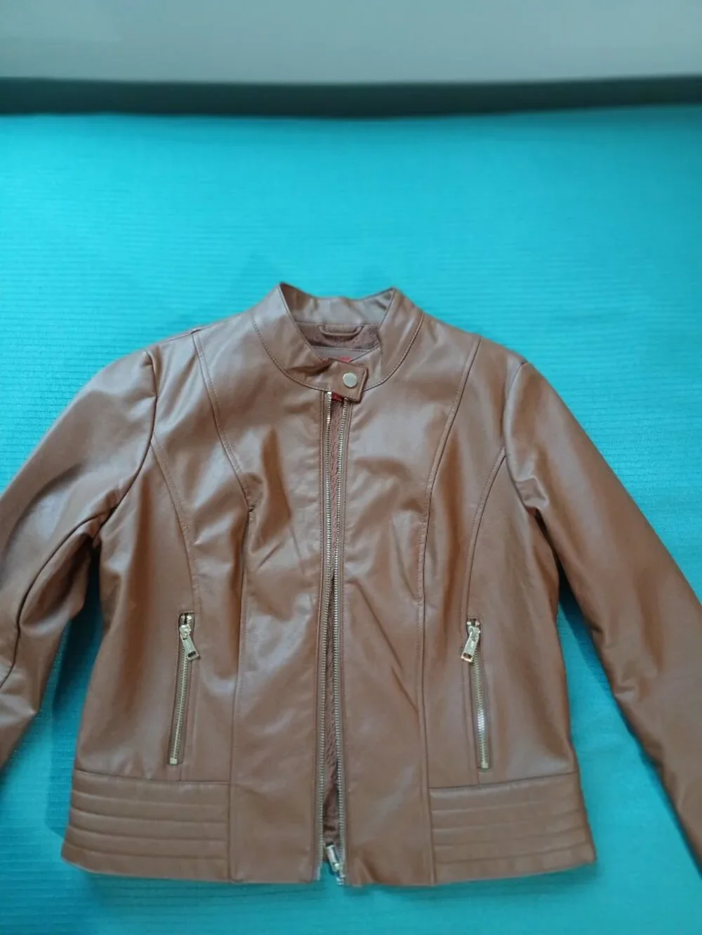 Guess imitation leather brown jacket - Picture 14 of 15